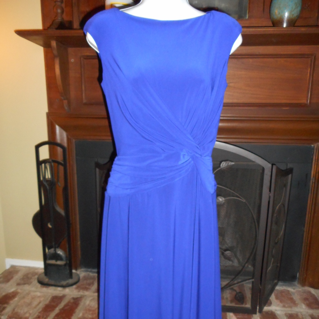Nwot Ralph Lauren Blue/Purple Knit Jersey Dress, 4